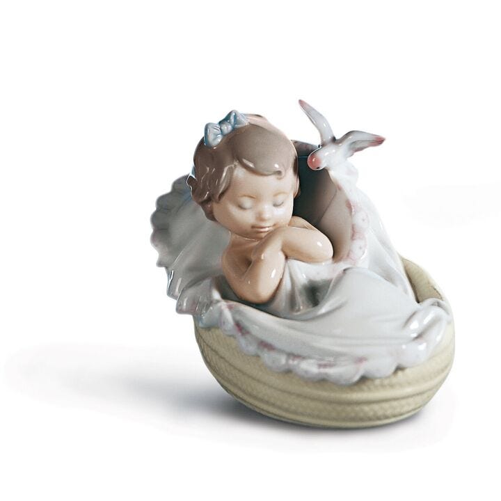 Comforting Dreams Girl Figurine in Lladró