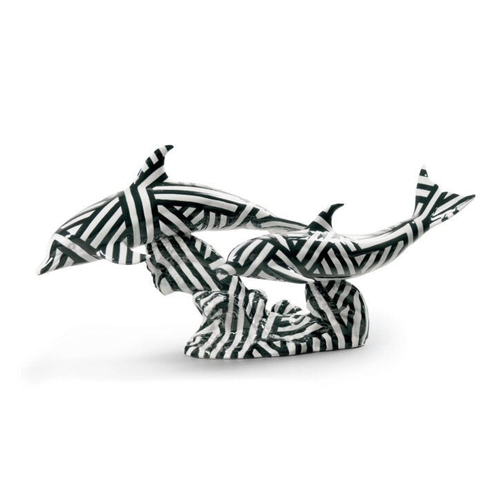 Figura delfines Cortejo en el mar. Dazzle en Lladró