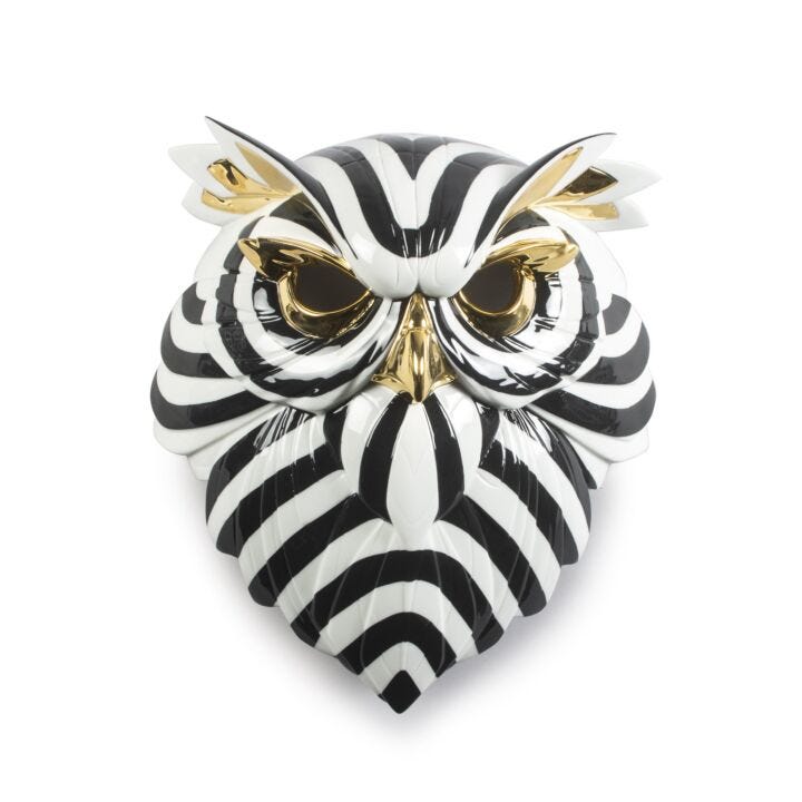 Mask(Owl/Black-Gold) in Lladró