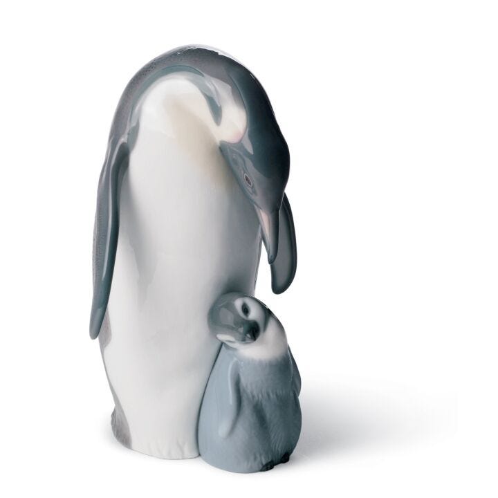 Figura Pingüino con cría en Lladró