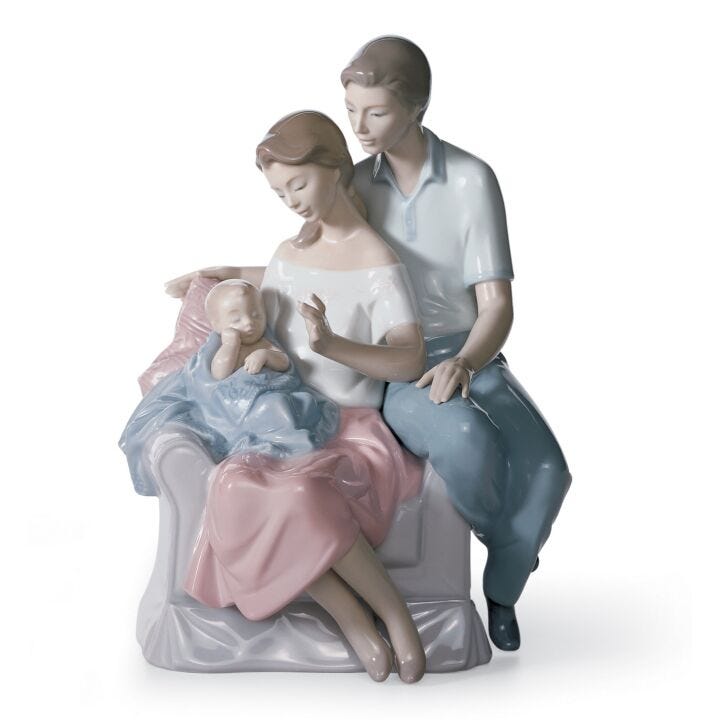 Figurina Famiglia Un cerchio d'amore in Lladró