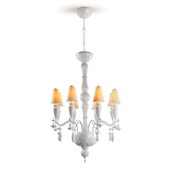 Ivy and Seed 8 Lights Chandelier. White (US) in Lladró