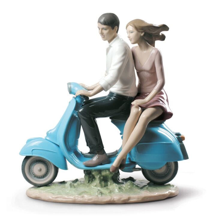 Riding with You Couple Figurine in Lladró