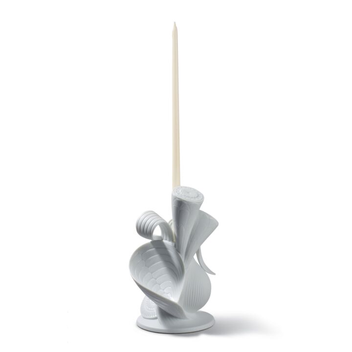 Naturo. - Single candleholder (white) in Lladró