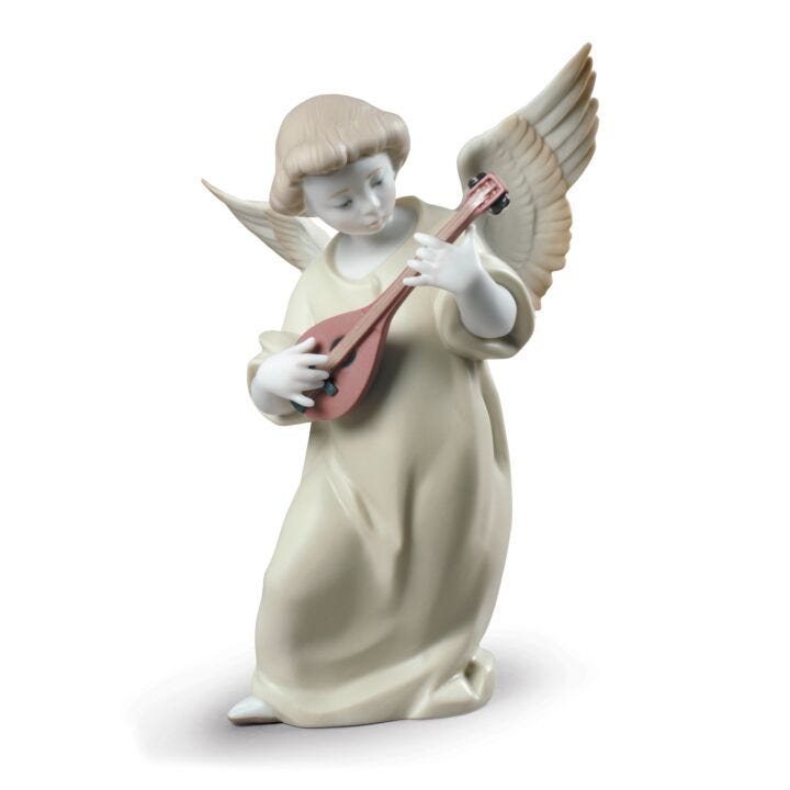 Figurina Angelo con mandolino in Lladró
