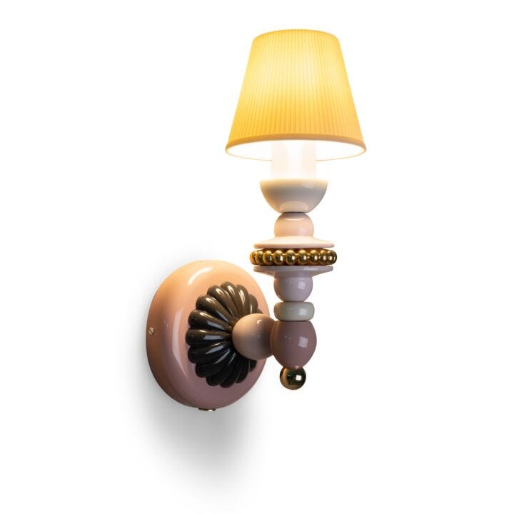 Firefly Wall Sconce. Pink and gold. (US) in Lladró