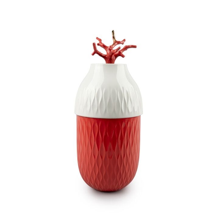 Coral Vase in Lladró