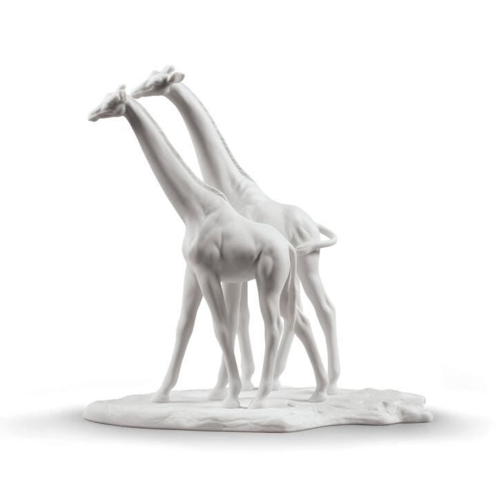 Giraffes Sculpture. White in Lladró