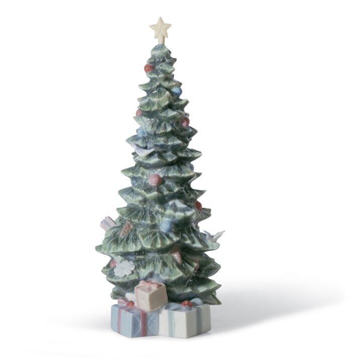 Figurina Albero di Natale con regali in Lladró