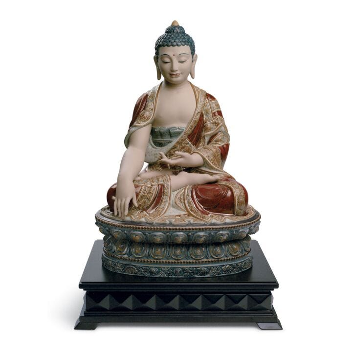 Shakyamuni Buddha Figurine. Earth. Limited Edition in Lladró