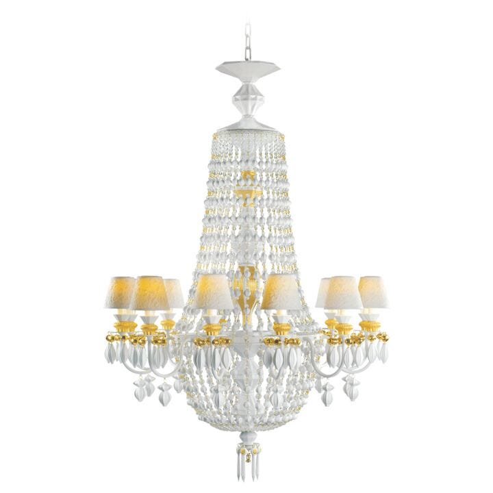 Chandelier Winter Palace 12 luces. Lustre oro (CE/UK/CCC) en Lladró