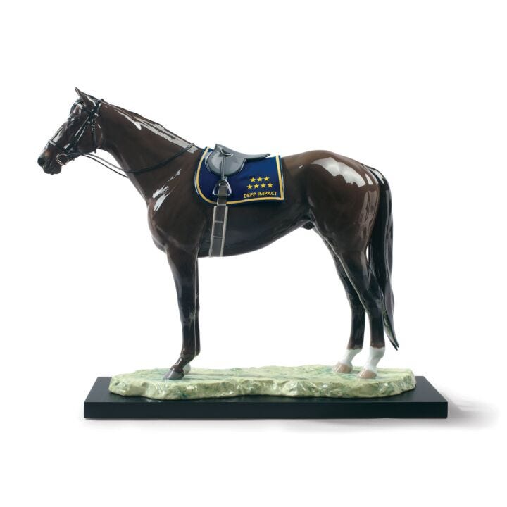 Deep Impact Horse Sculpture. Limited Edition Gloss in Lladró