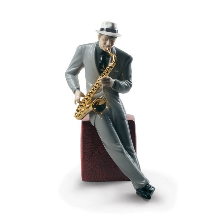 Jazz Saxophonist Figurine in Lladró
