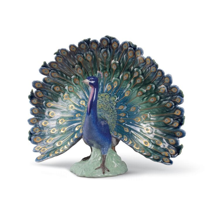 Peacock Figurine in Lladró