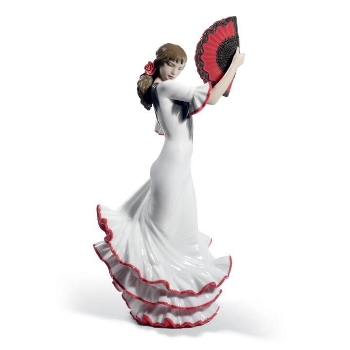 Passion and Soul Flamenco Woman Figurine. 60th Anniversary. Red in Lladró