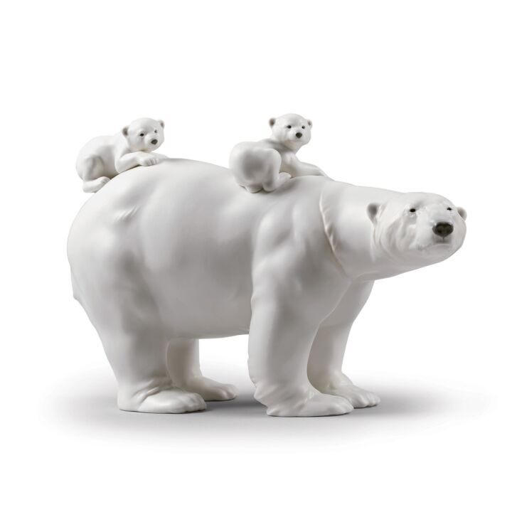 Figurina Mamma orsa e i suoi piccoli in Lladró