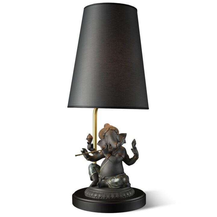 Bansuri Ganesha (black) - Lamp (UK) in Lladró