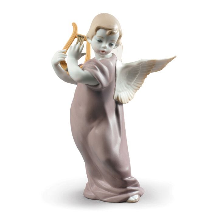 Angel with Lyre Figurine in Lladró