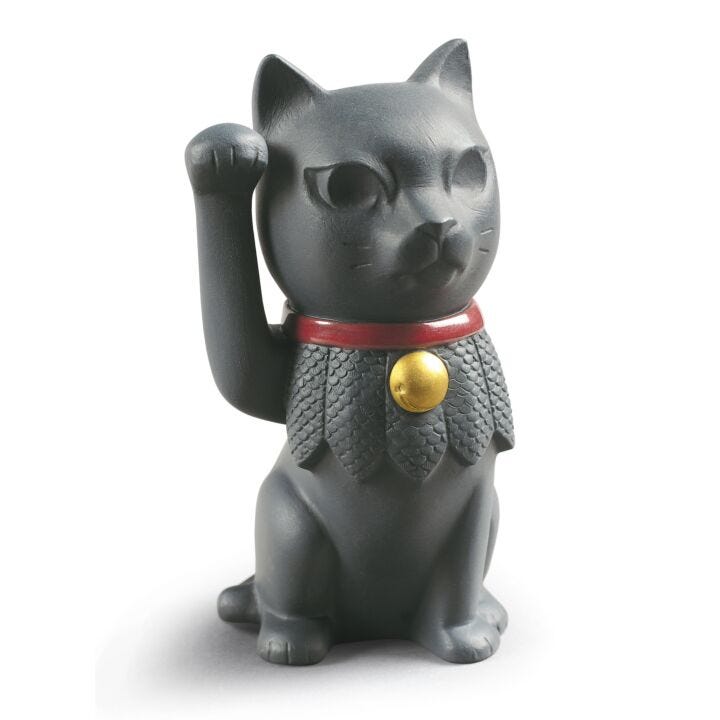 Maneki Neko(Black) in Lladró