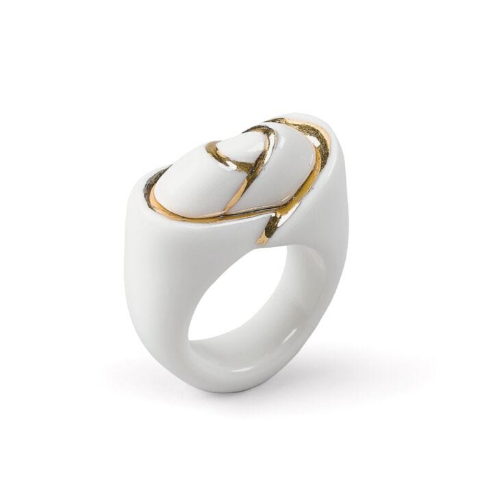 Heliconia Ring. Large Size in Lladró