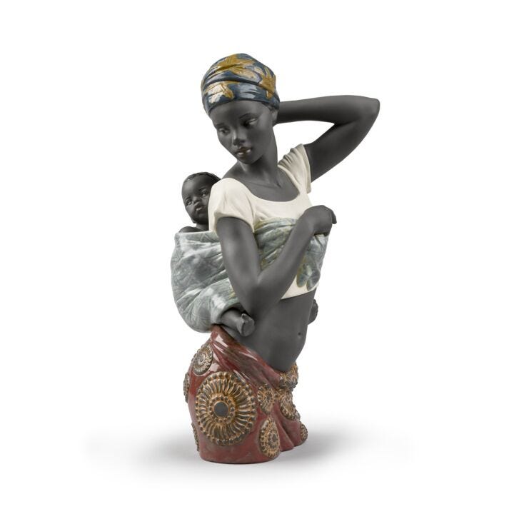 African Bond Mother Figurine in Lladró