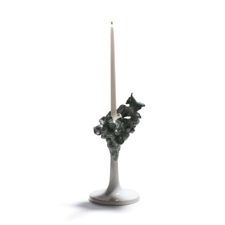Naturo. -single candleholder (grey) in Lladró