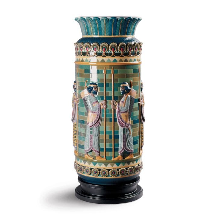 Archers Frieze Vase Sculpture. Limited Edition in Lladró