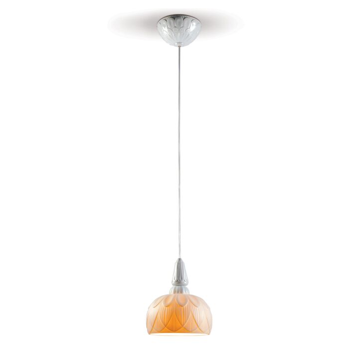 Ivy and Seed Single Ceiling Lamp. White (US) in Lladró