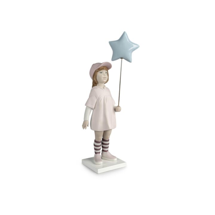 Follow your Star Girl Figurine in Lladró