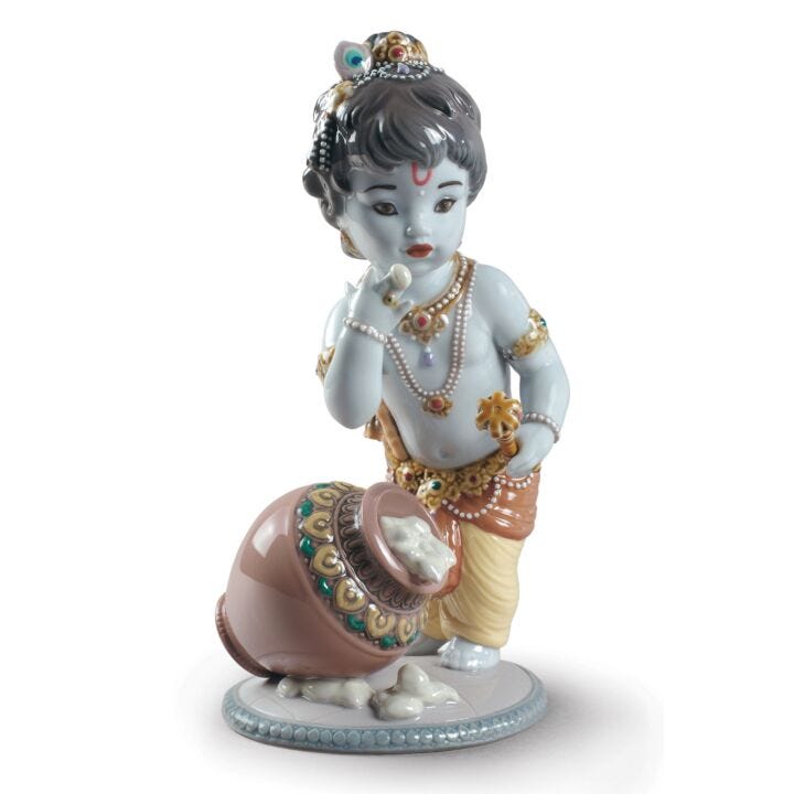 Krishna Butterthief Figurine in Lladró