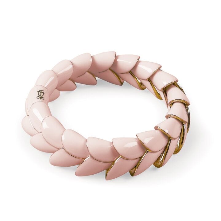 Heliconia bracelet. Pink in Lladró