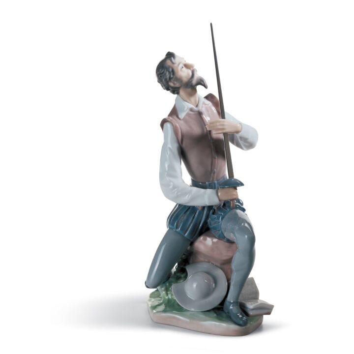 Oration Quixote Figurine in Lladró