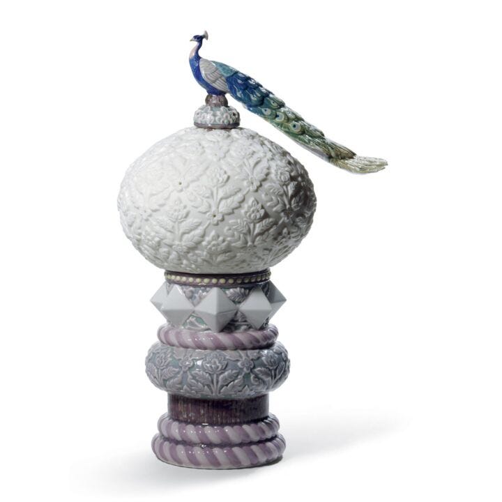 Peacock Table Lamp in Lladró
