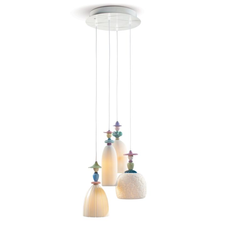Mademoiselle 4 Lights Walking on The Beach Ceiling Lamp in Lladró