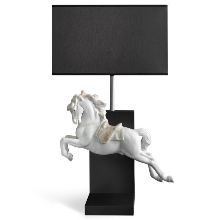 Horse on Pirouette Table Lamp (CE) in Lladró