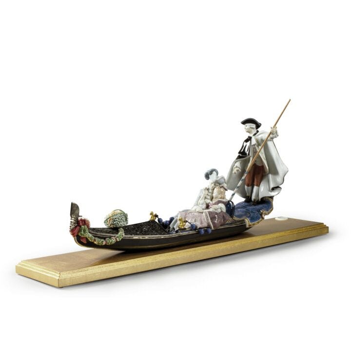 Gondola in Venice Sculpture. Limited Edition in Lladró