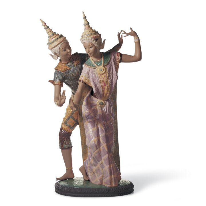 Thai Couple Figurine in Lladró