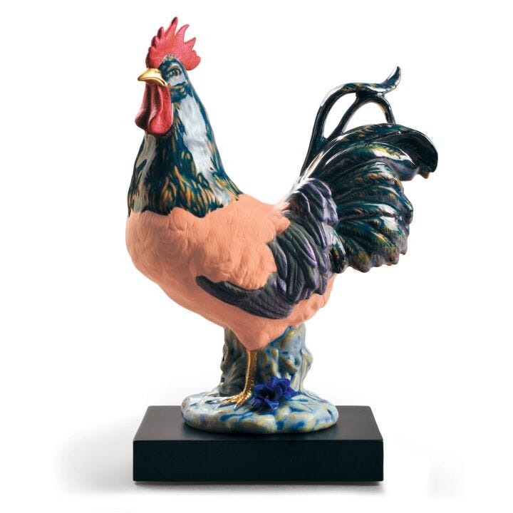 The Rooster Figurine. Limited Edition in Lladró