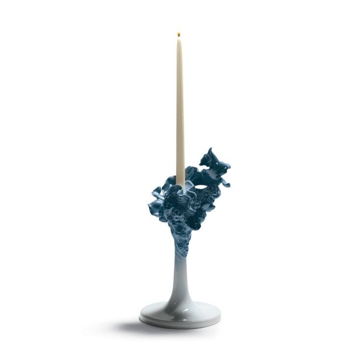 Naturofantastic Candlestick. Blue in Lladró