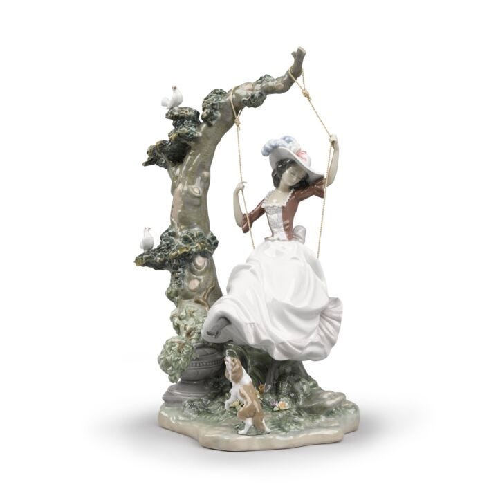 Swinging Woman Figurine in Lladró