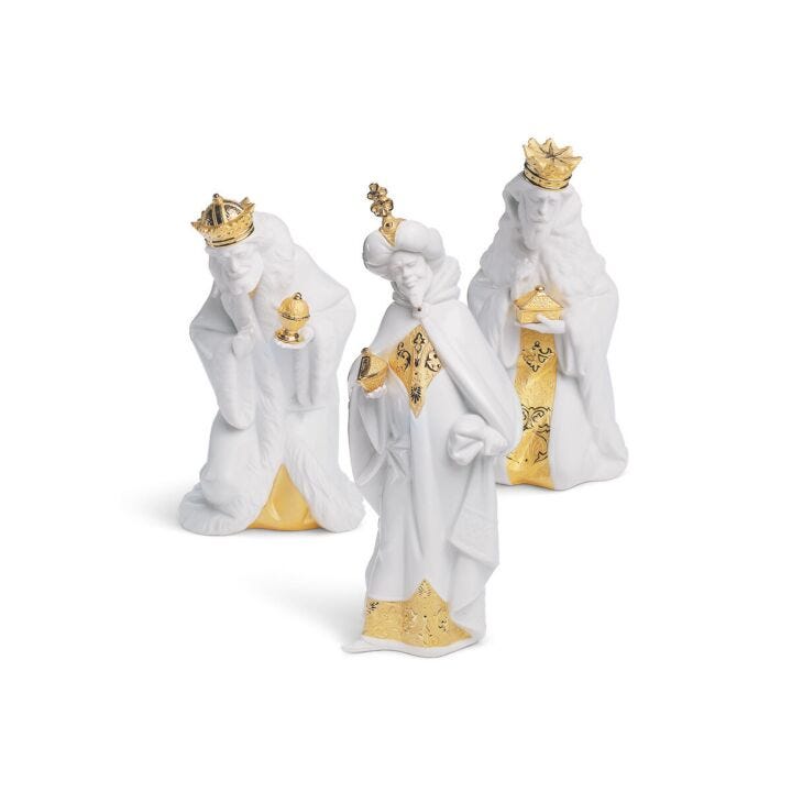 Set Reyes Magos. Lustre Oro en Lladró