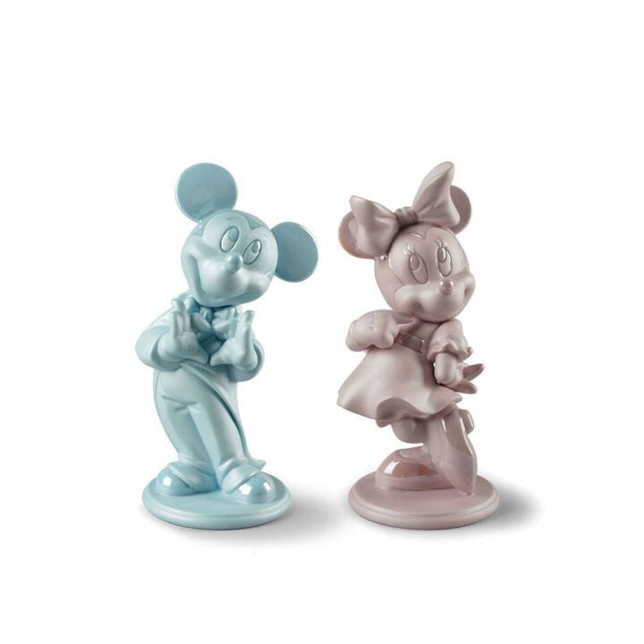 Set Mickey & Minnie. Glazed in Lladró
