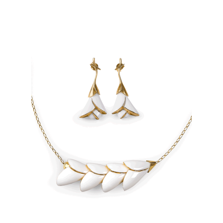 Heliconia White 2 Pieces Set in Lladró