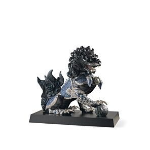 Guardian Lion Sculpture. Black. Limited Edition