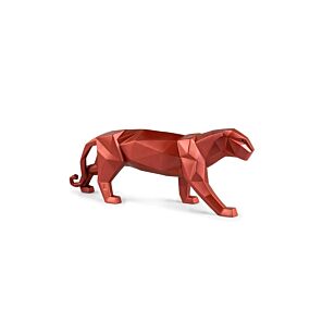 Figurina Pantera. Rosso metallizzato
