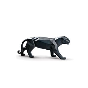 Panther Figurine. Black matte
