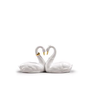 Endless Love Swans Figurine. Golden Luster in Lladró