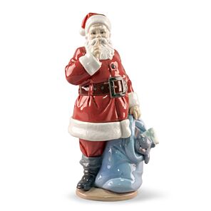 Porcelain Santa Claus sculpture in Lladró