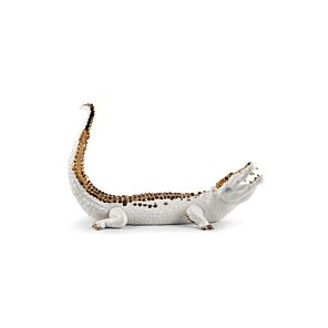 Crocodile Figurine. White and copper