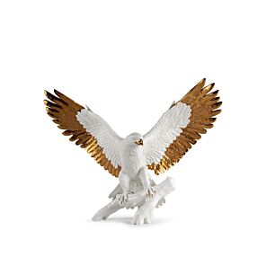 Freedom eagle Sculpture. White and copper